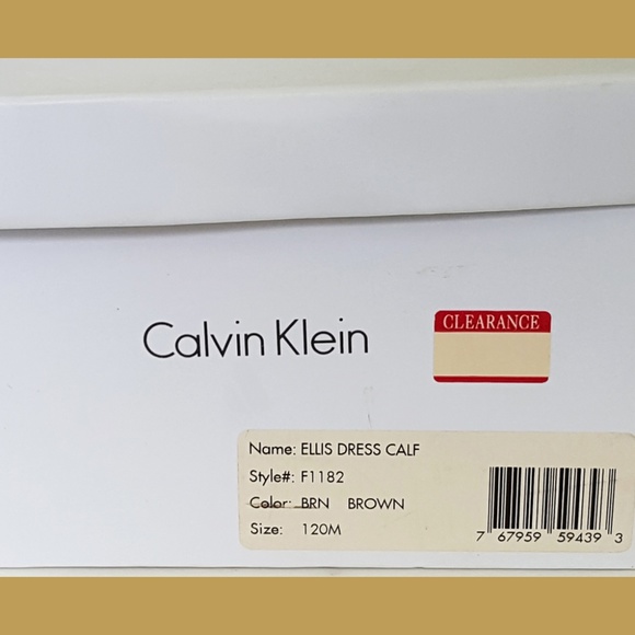 CALVIN KLEIN brown leather ELLIS CALF dress SHOES main image 4